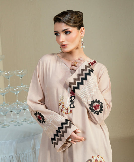 KEP-01 BEIGE-CROSSHATCH COTTON VISCOSE STITCHED 2PC