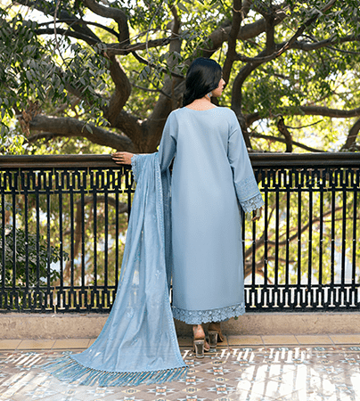 Falak Unstitched Embroidered Suit (3-Piece)