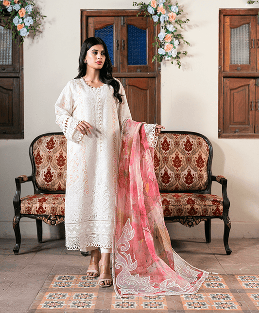 Nargis Unstitched Embroidered Suit (3-Piece)