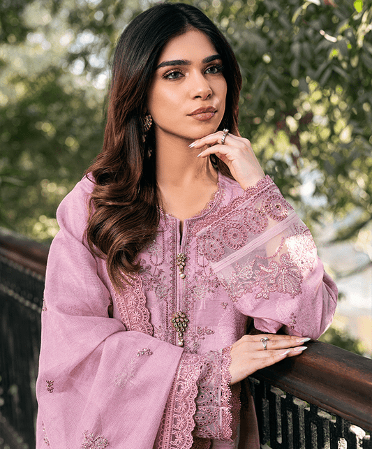Shah Gul Unstitched Embroidered Suit (3-Piece)